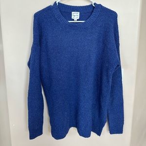 Blue crew neck sweater